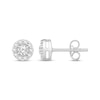 Thumbnail Image 1 of Diamond Halo Stud Earrings 1/2 ct tw 10K White Gold