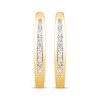 Thumbnail Image 2 of Diamond Hoop Earrings 1/2 ct tw 10K Yellow Gold