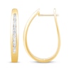 Thumbnail Image 3 of Diamond Hoop Earrings 1/2 ct tw 10K Yellow Gold