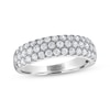 Thumbnail Image 1 of THE LEO Ideal Cut Diamond Three-Row Anniversary Ring 1 ct tw 14K White Gold