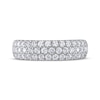 Thumbnail Image 3 of THE LEO Ideal Cut Diamond Three-Row Anniversary Ring 1 ct tw 14K White Gold