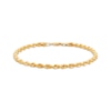 Thumbnail Image 1 of Glitter Rope Chain Bracelet 3.8mm Solid 10K Yellow Gold 9&quot;