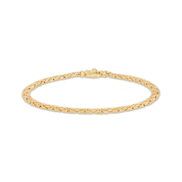 Byzantine Chain Bracelet 2.95mm Hollow 14K Yellow Gold 7.5&quot;