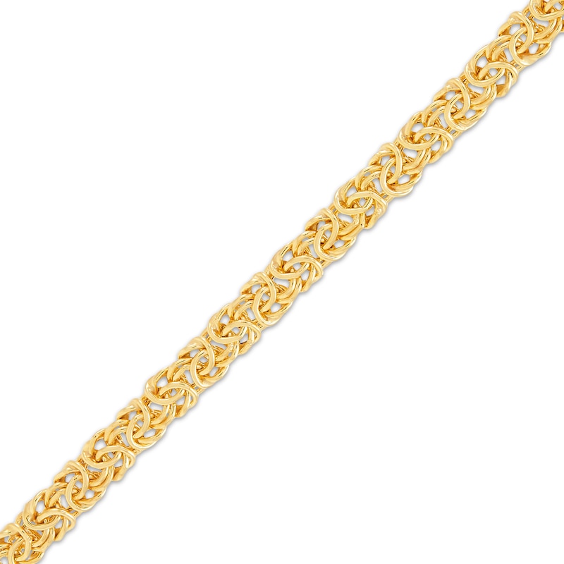 Main Image 2 of Hollow Byzantine Chain Bracelet 2.95mm 14K Yellow Gold 7.5&quot;