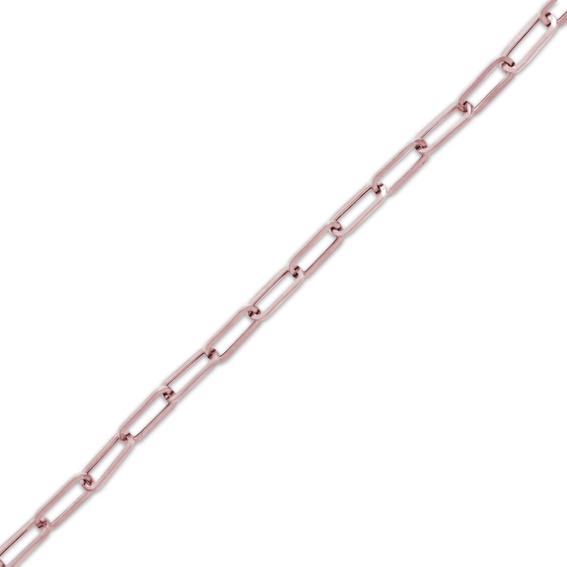 Main Image 2 of Hollow Paperclip Chain Bracelet 5.5mm 10K Rose Gold 7.5&quot;