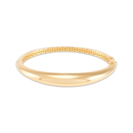 Domed Bangle Bracelet 14K Yellow Gold