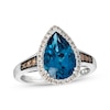 Thumbnail Image 0 of Le Vian Pear-Shaped Blue Topaz Ring 1/4 ct tw 14K Vanilla Gold