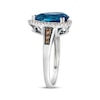 Thumbnail Image 1 of Le Vian Pear-Shaped Blue Topaz Ring 1/4 ct tw 14K Vanilla Gold