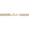 Thumbnail Image 2 of Semi-Solid Diamond-Cut Curb Chain Bracelet 5mm 10K Yellow Gold 7.5"