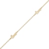 Thumbnail Image 2 of &quot;Love&quot; Station Anklet 10K Yellow Gold 10&quot;