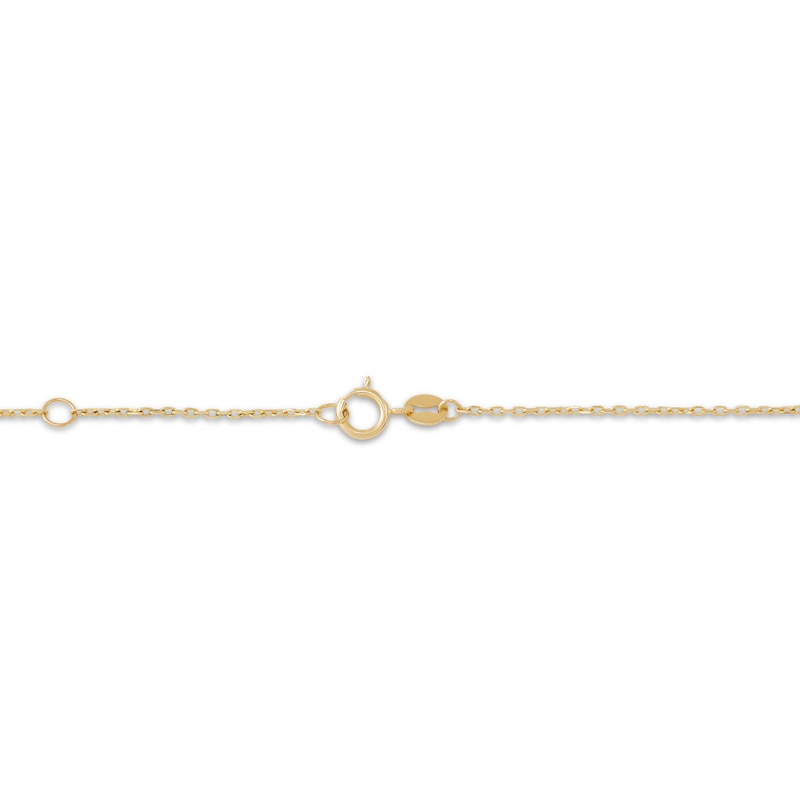 "Love" Station Anklet 10K Yellow Gold 10"