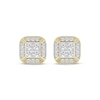 Thumbnail Image 2 of Lab-Grown Diamonds by KAY Men's Multi-Stone Cushion Stud Earrings 1 ct tw 10K Yellow Gold