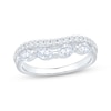 Thumbnail Image 1 of Lab-Grown Diamonds by KAY Marquise & Round-Cut Two-Row Contour Ring 3/4 ct tw 14K White Gold