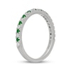 Thumbnail Image 2 of Neil Lane Diamond & Natural Emerald Anniversary Ring 1/5 ct tw 14K White Gold