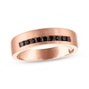 Thumbnail Image 1 of Now + Forever Men's Black Diamond Wedding Band 3/8 ct tw 10K Rose Gold