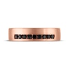 Thumbnail Image 3 of Now + Forever Men's Black Diamond Wedding Band 3/8 ct tw 10K Rose Gold