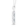 Thumbnail Image 2 of Memories Moments Magic Diamond Three-Stone Twist Drop Necklace 5/8 ct tw 10K White Gold 18&quot;