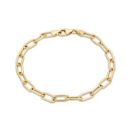 Charmed Memories Paperclip Chain Bracelet 4.95mm Hollow 10K Yellow Gold 7.5"