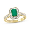 Thumbnail Image 1 of Emerald & Diamond Ring 1/5 ct tw 10K Yellow Gold