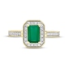 Thumbnail Image 3 of Emerald & Diamond Ring 1/5 ct tw 10K Yellow Gold