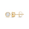 Thumbnail Image 1 of KAY Lab-Grown Diamonds Round-Cut Bezel-Set Solitaire Stud Earrings 1 ct tw 14K Yellow Gold (F/SI2)