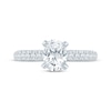 Thumbnail Image 4 of Monique Lhuillier Bliss Oval-Cut Lab-Grown Diamond Engagement Ring 1-3/8 ct tw 18K White Gold