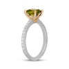 Thumbnail Image 2 of Neil Lane Cushion-Cut Peridot & Diamond Engagement Ring 3/8 ct tw 14K White Gold