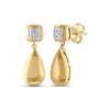 Thumbnail Image 1 of Multi-Diamond Teardrop Dangle Earrings 1/20 ct tw 10K Yellow Gold