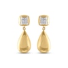 Thumbnail Image 2 of Multi-Diamond Teardrop Dangle Earrings 1/20 ct tw 10K Yellow Gold