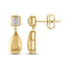 Thumbnail Image 3 of Multi-Diamond Teardrop Dangle Earrings 1/20 ct tw 10K Yellow Gold