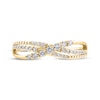 Thumbnail Image 3 of Diamond Three-Row Crossover Ring 1/4 ct tw 10K Yellow Gold