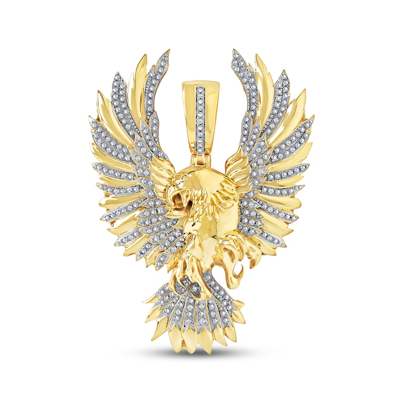 Main Image 1 of Men's Diamond Eagle Charm 1/6 ct tw 10K Yellow Gold