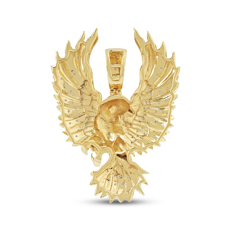 Main Image 3 of Men's Diamond Eagle Charm 1/6 ct tw 10K Yellow Gold