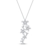 Thumbnail Image 1 of Diamond Flower Drop Necklace 1/4 ct tw 10K White Gold 18&quot;