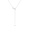 Thumbnail Image 4 of Diamond Flower Drop Necklace 1/4 ct tw 10K White Gold 18&quot;