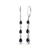 Thumbnail Image 1 of Pear-Shaped Blue Sapphire & Diamond Drop Earrings 1/4 ct tw 10K White Gold