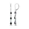 Thumbnail Image 3 of Pear-Shaped Blue Sapphire & Diamond Drop Earrings 1/4 ct tw 10K White Gold