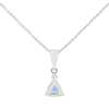 Thumbnail Image 2 of Trillion-Cut Tanzanite & Diamond Accent Necklace Sterling Silver 18”