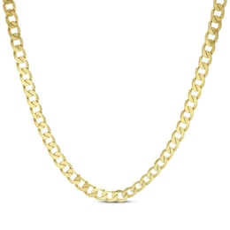 5.79mm Curb Chain Necklace 3.9mm Solid 10K Yellow Gold 20”