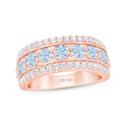 THE LEO First Light Round-Cut Diamond Anniversary Band 2 ct tw 14K Rose Gold