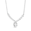 Thumbnail Image 2 of Diamond Loop Smile Necklace 1/10 ct tw 10K White Gold 18&quot;