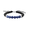 Thumbnail Image 1 of Men's Sodalite & Onyx Bead Bolo Bracelet Stainless Steel 10.5&quot;