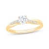 Thumbnail Image 1 of Round-Cut Diamond Twist Engagement Ring 1/2 ct tw 14K Yellow Gold