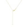 Thumbnail Image 3 of Lab-Grown Diamonds by KAY Oval-Cut Halo Necklace 1/2 ct tw 10K Yellow Gold 18"