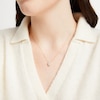 Thumbnail Image 4 of Lab-Grown Diamonds by KAY Oval-Cut Halo Necklace 1/2 ct tw 10K Yellow Gold 18"