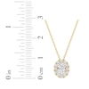 Thumbnail Image 5 of Lab-Grown Diamonds by KAY Oval-Cut Halo Necklace 1/2 ct tw 10K Yellow Gold 18"