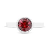 Thumbnail Image 3 of Lab-Created Ruby Solitaire Bezel-Set Ring Sterling Silver