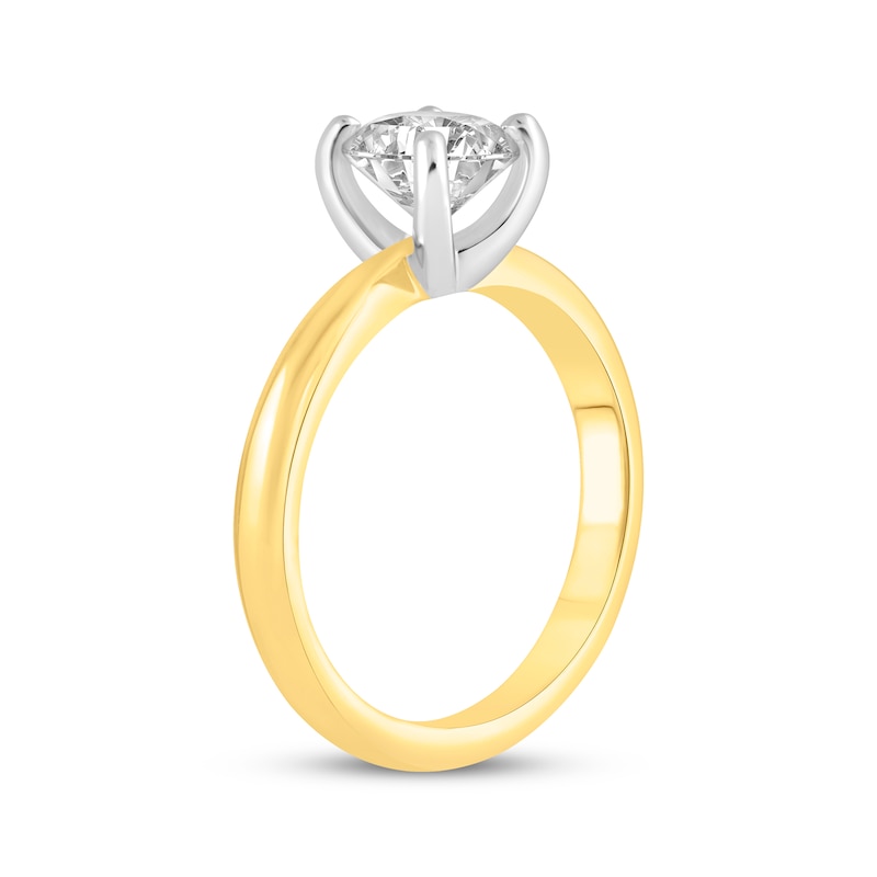 Lab-Grown Diamonds by KAY Oval-Cut Solitaire Engagement Ring 1-1/2 ct tw 14K Yellow Gold (F/SI2)