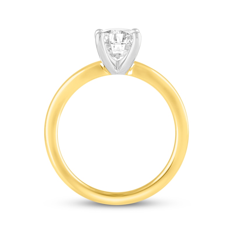 Lab-Grown Diamonds by KAY Oval-Cut Solitaire Engagement Ring 1-1/2 ct tw 14K Yellow Gold (F/SI2)