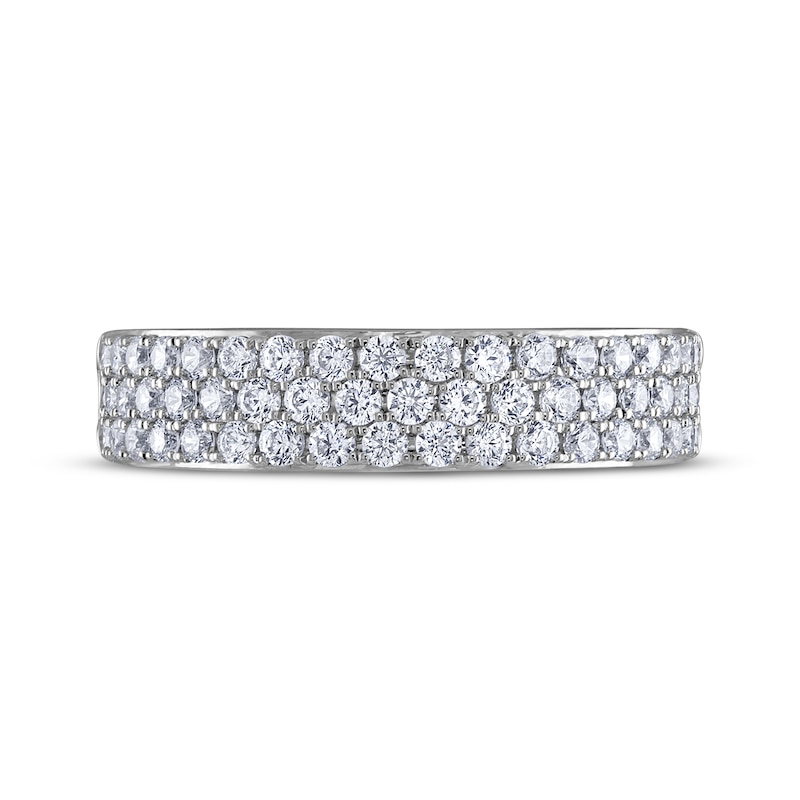 Main Image 3 of THE LEO Diamond Three-Row Anniversary Ring 1 ct tw 14K White Gold